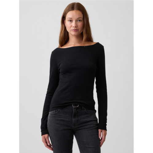 Gap Modern Ribbed Boatneck T-Shirt