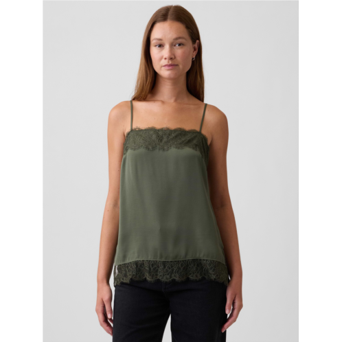 Gap Satin Lace-Trim Cami