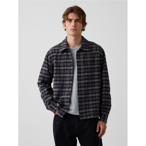 Gap Relaxed Straight-Hem Flannel Shirt