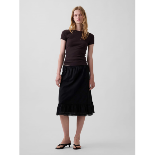 Gap Ruffle-Hem Easy Knee-Length Skirt