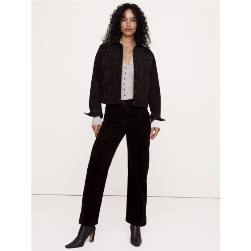 Bananarepublic High-Rise Straight Corduroy Pant