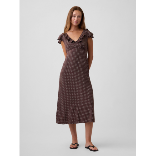 Gap Flutter Sleeve V-Neck Midi Dress