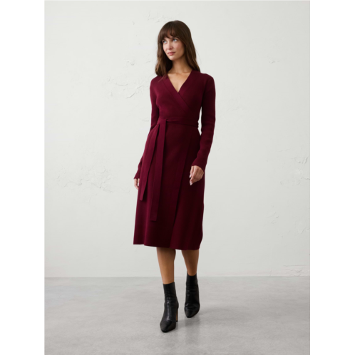 bananarepublic Ribbed Wrap Sweater Midi Dress