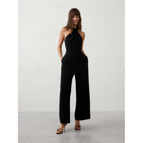bananarepublic Tailored Crossed-Halter Jumpsuit