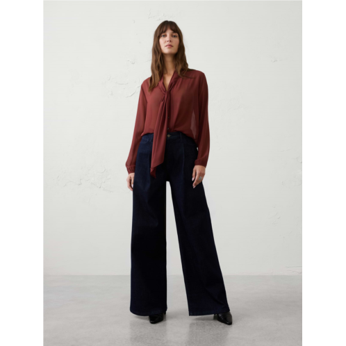 bananarepublic Sheer Scarf-Neck Blouse