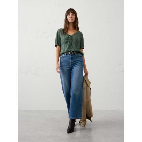 bananarepublic Tie-Front Peplum Top