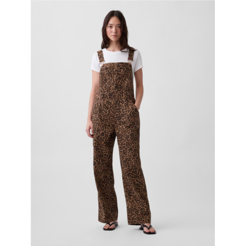 Gap Leopard Print Loose Overalls