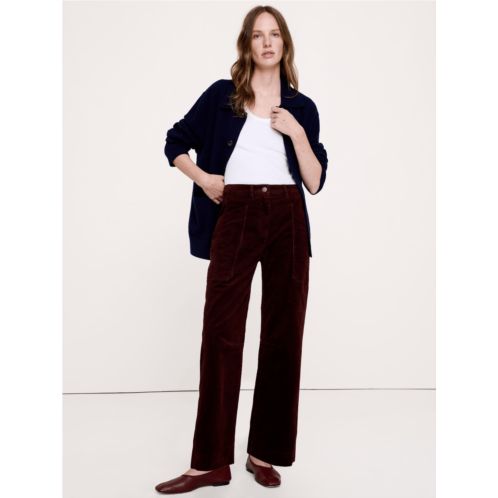 Bananarepublic High-Rise Straight Corduroy Pant