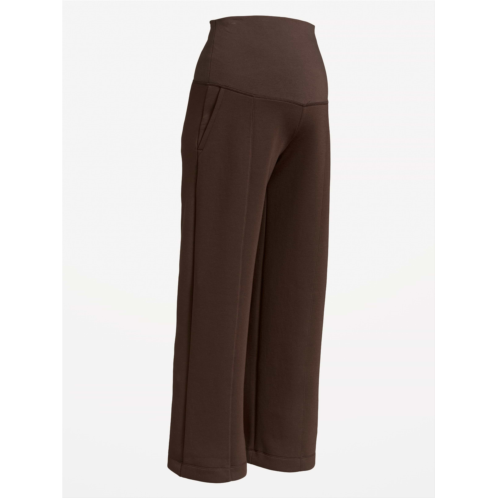 OldNavy Maternity Bounce Fleece Rollover-Waist Wide-Leg Pants