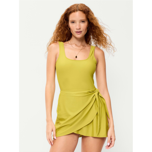 OldNavy Matte Side-Tie Swim Dress