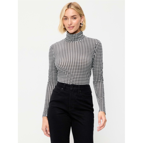OldNavy Slim-Fit Printed Turtleneck