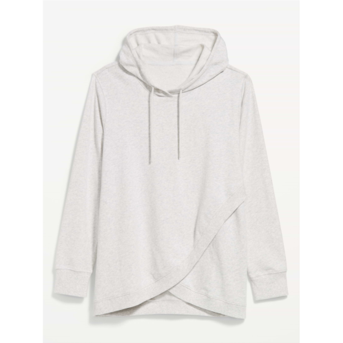 OldNavy Maternity Fleece Crossover Nursing Tunic Hoodie Sweatshirt