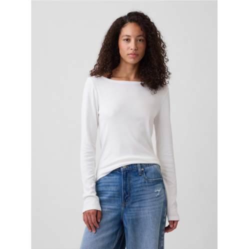 Gap Modern Ribbed Boatneck T-Shirt