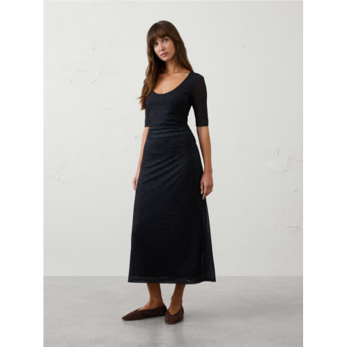 bananarepublic Mesh Scoop-Neck Midi Dress