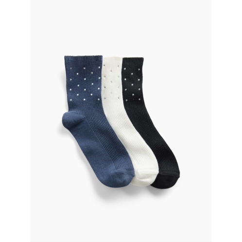 Gap Kids Rhinestone Crew Socks (3-Pack)