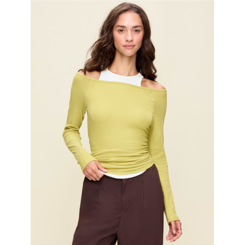 OldNavy CloudLite Ribbed Long-Sleeve Boatneck Top