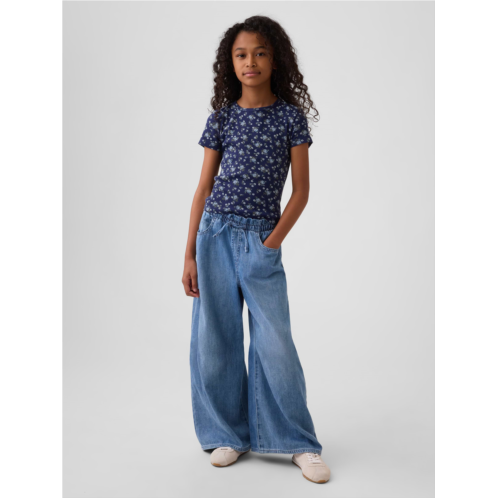 Gap Kids Mid Rise SuperLight Pull-On Baggy Jeans