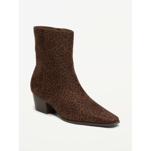 OldNavy Faux-Suede Low-Heel Booties for Women