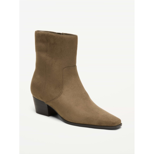 OldNavy Faux-Suede Low-Heel Booties for Women