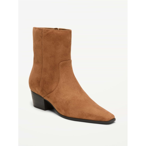OldNavy Faux-Suede Low-Heel Booties for Women