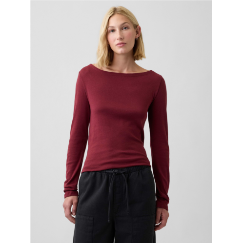 Gap Modern Ribbed Boatneck T-Shirt