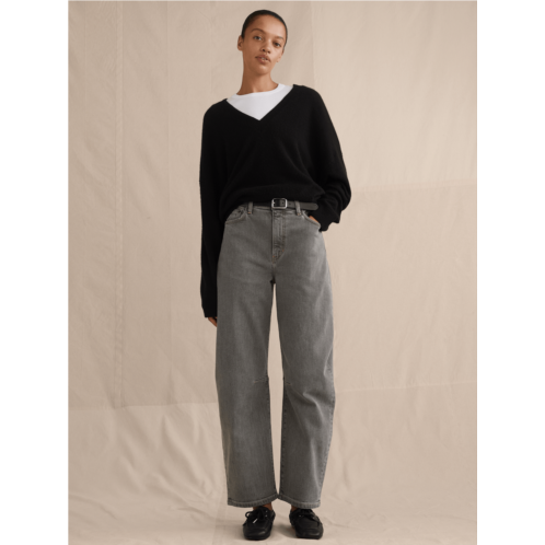 Bananarepublic Mid-Rise Barrel Ankle Jean