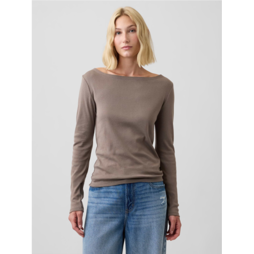 Gap Modern Ribbed Boatneck T-Shirt
