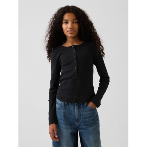 Gap Kids Variegated Rib Henley T-Shirt