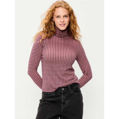 OldNavy Slim-Fit Printed Turtleneck