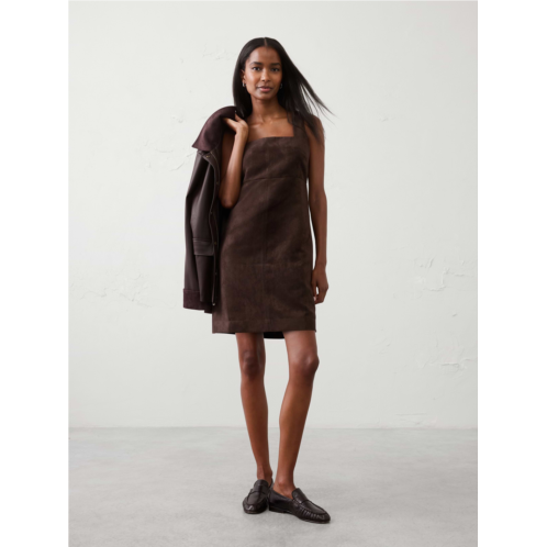 bananarepublic Vegan Suede Empire-Waist Mini Dress
