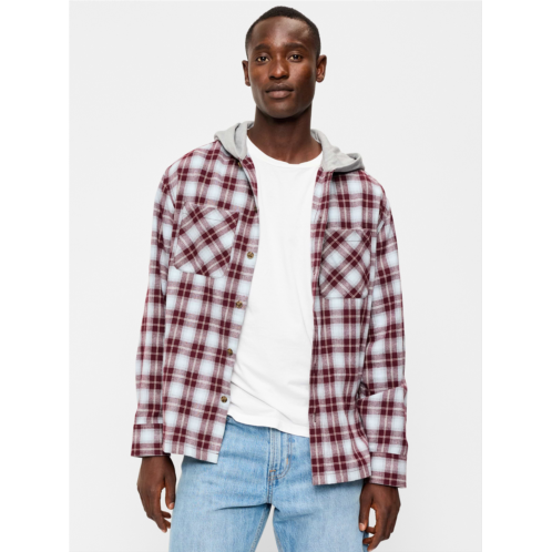 OldNavy Long-Sleeve Flannel Hooded Shirt