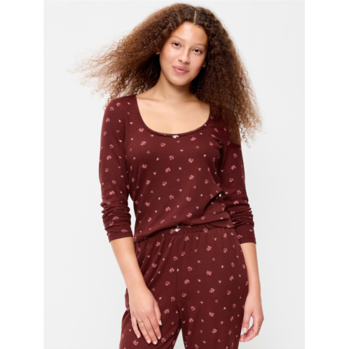 OldNavy Waffle-Textured Long-Sleeve Pajama Top