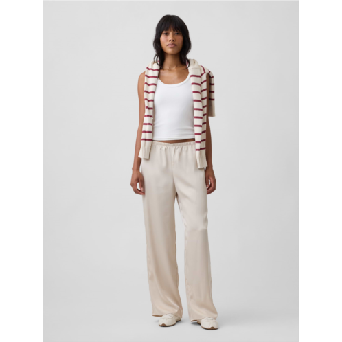 Gap Easy Wide-Leg Satin Pants