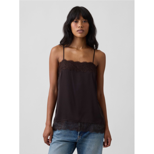 Gap Satin Lace-Trim Cami