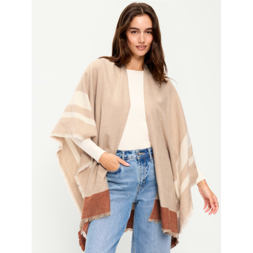 OldNavy Flannel Fringe Poncho