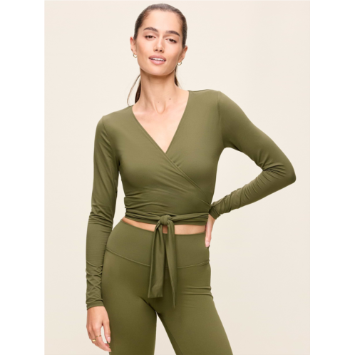 OldNavy StudioSmooth Long-Sleeve Wrap Top