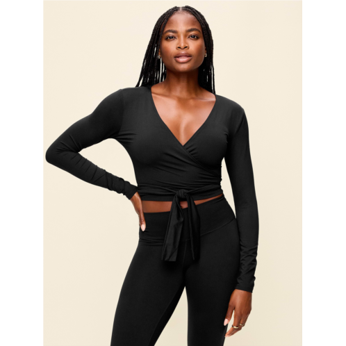OldNavy StudioSmooth Long-Sleeve Wrap Top