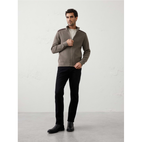 bananarepublic Vegan Suede Patch Sweater Jacket