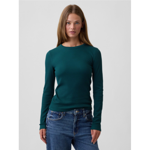 Gap Waffle-Knit Crewneck T-Shirt