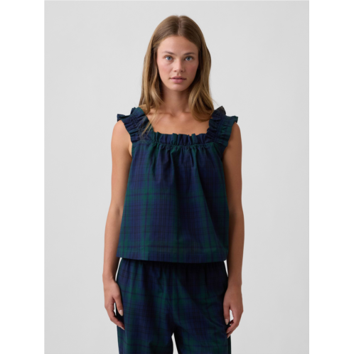 Gap Poplin Ruffle PJ Top