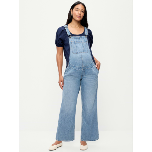 OldNavy Maternity Side-Panel Wide-Leg Jean Overalls