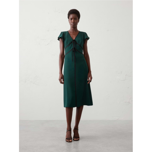 bananarepublic Satin-Trim Midi Dress