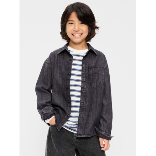 OldNavy Oversized Long-Sleeve Denim Shirt for Boys