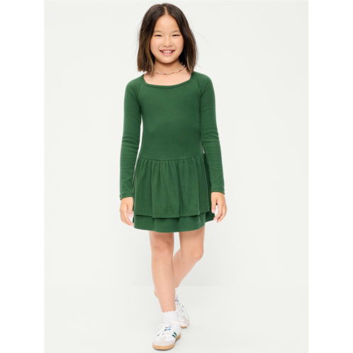 OldNavy Fitted Long-Sleeve Ruffled Dress for Girls
