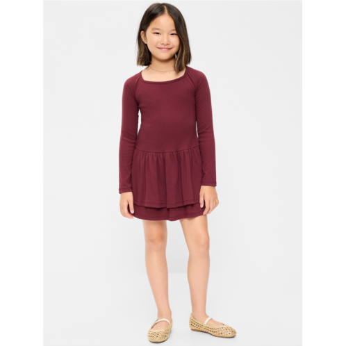 OldNavy Fitted Long-Sleeve Ruffled Dress for Girls
