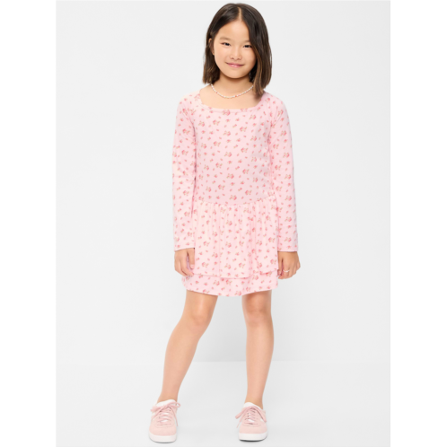 OldNavy Fitted Long-Sleeve Ruffled Dress for Girls