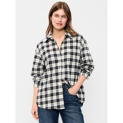 OldNavy Oversized Button-Down Boyfriend Flannel Shirt