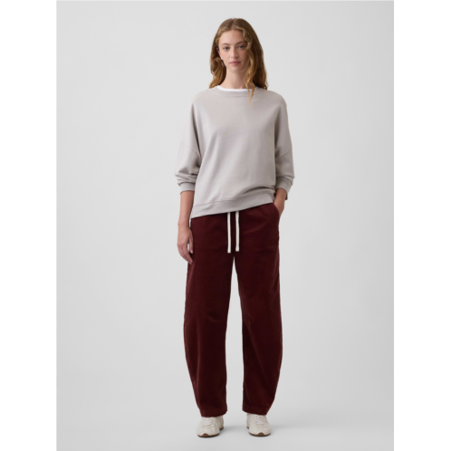 Gap Mid Rise Pull-On Barrel Corduroy Pants