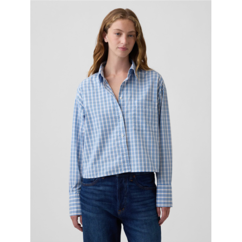 Gap Relaxed Cropped Poplin Shirt