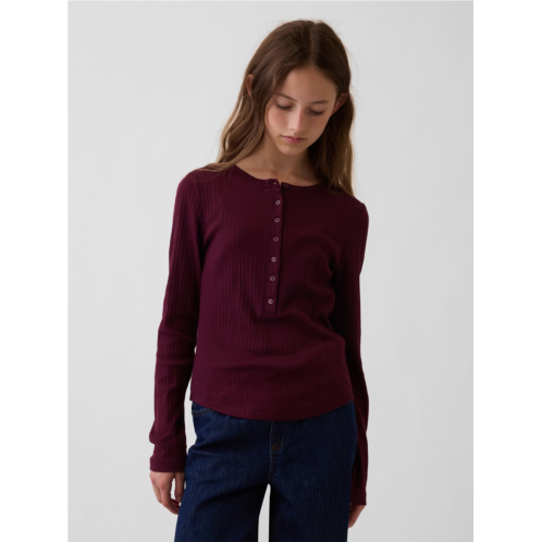 Gap Kids Variegated Rib Henley T-Shirt